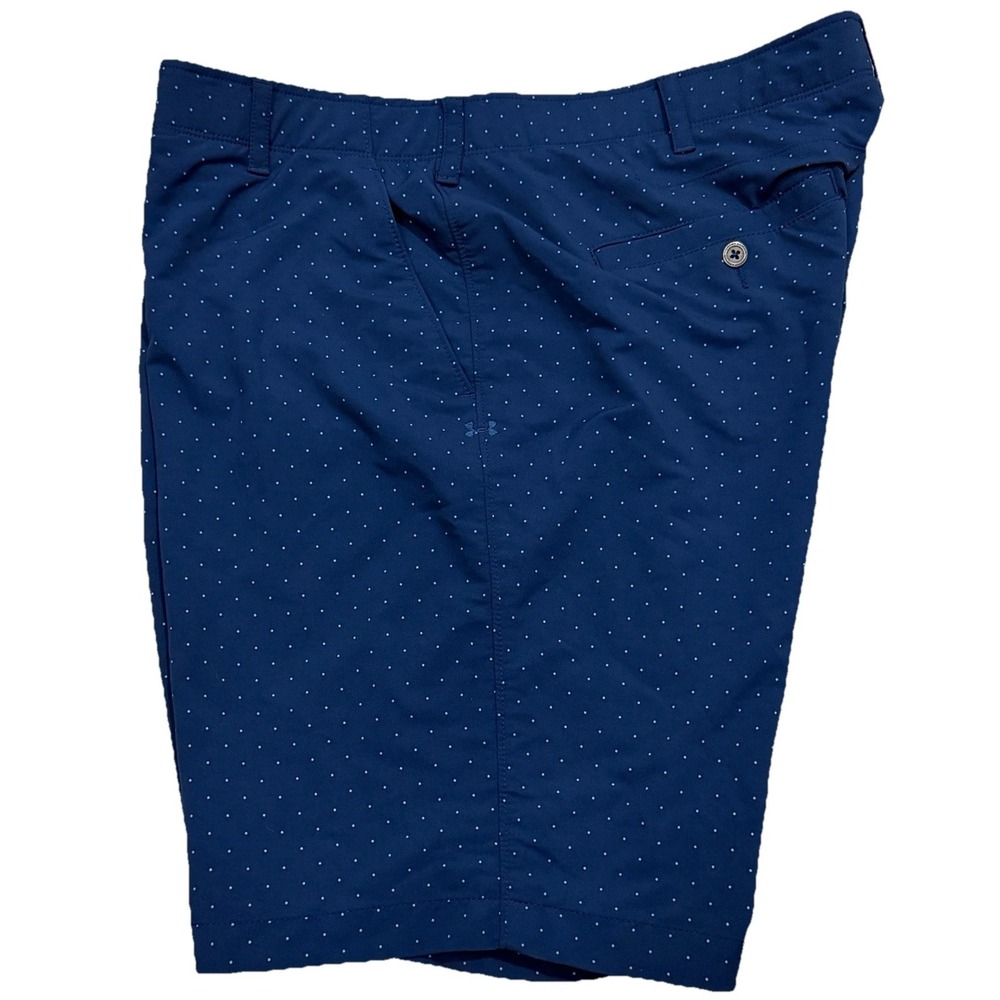 Under Armour Men's HeatGear Loose Golf Shorts Navy Polka Dot Size 40 - Picture 5 of 12
